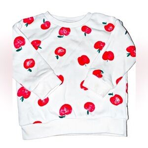**Cute 9-12 Month Smiling Apple Sweatshirt**